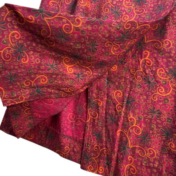 Vintage Sophisticates Petites Pendleton Red Gold Abstract Design Skirt Size 16 - Picture 3 of 7